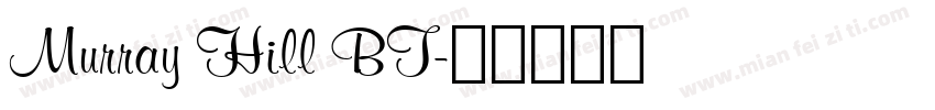 Murray Hill BT字体转换
